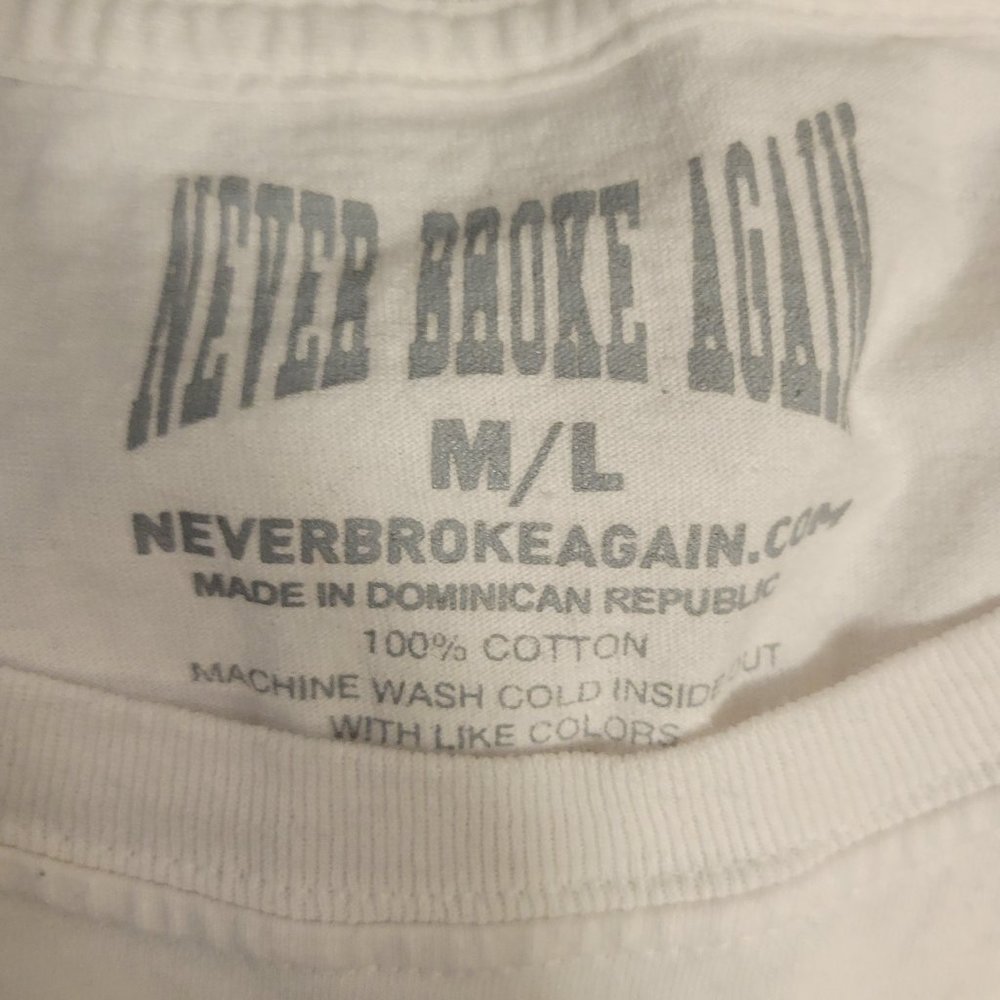 NBA YOUNG BOY - NEVER BROKE AGAIN BLUE FACE- WHITE LOGO TSHIRT-COOL DESIGN - Picture 6 of 6